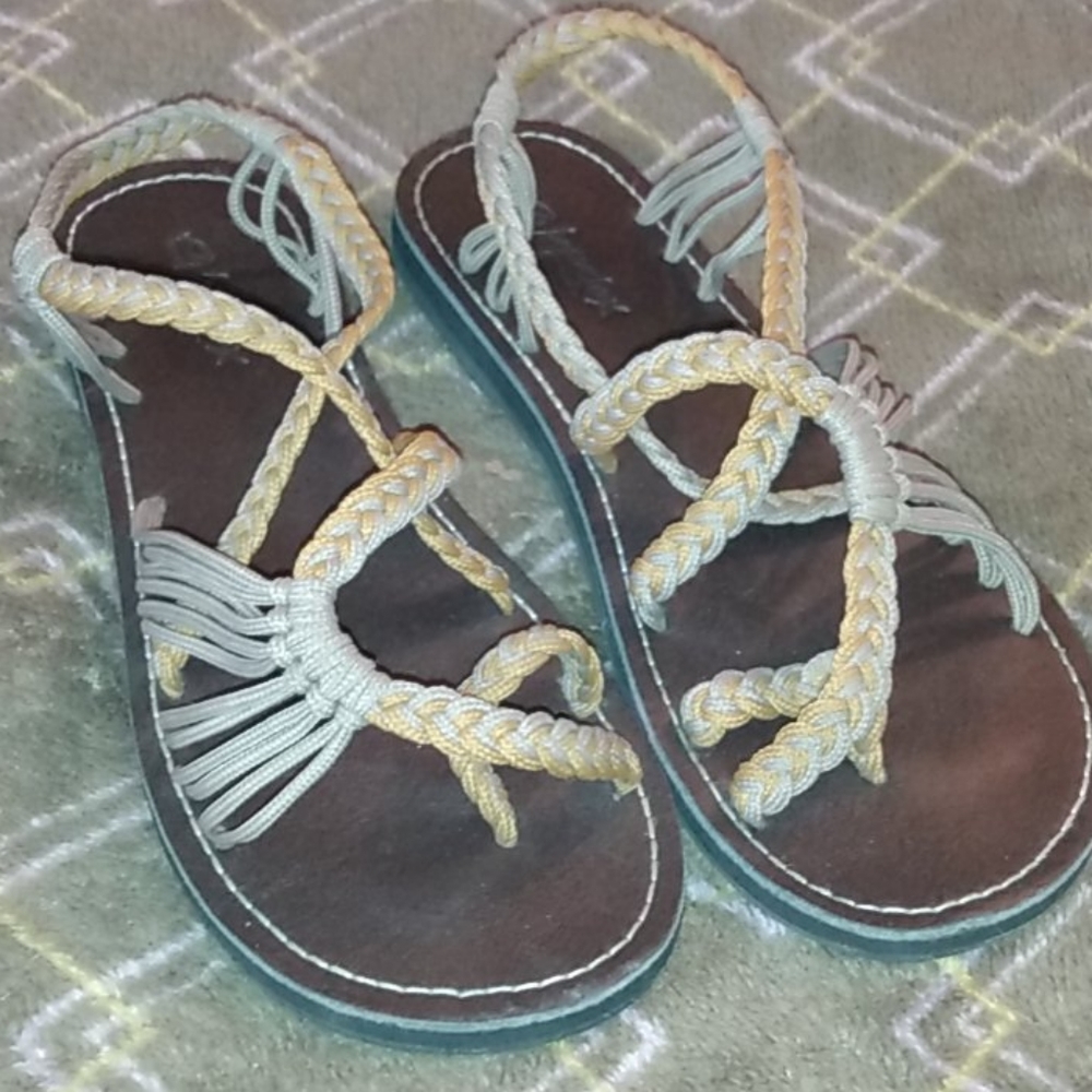 Hippie Boho criss cross string open sandal keep that shoe on hiking sandal women